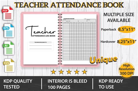 Teacher Attendance Book Graphic By Handybooks · Creative Fabrica