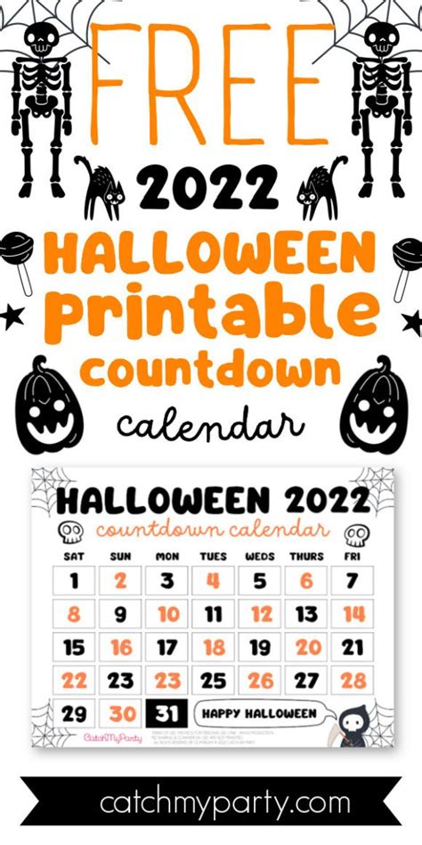 Get Your Free Printable Halloween Countdown Calendar For 2022 Catch