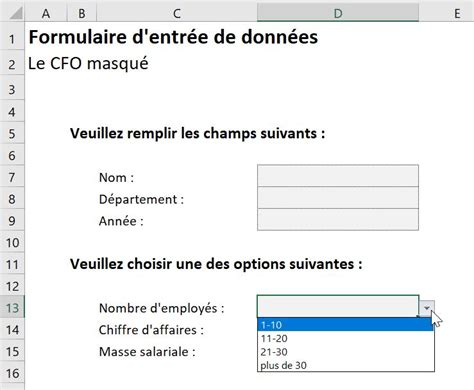 Comment créer des formulaires de saisie de données dans Excel