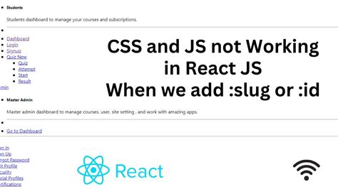 CSS And JS Not Working In React Js When We Add Slug Or Id In