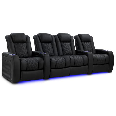 Valencia Theater Seating Leather Home Theater Seating with Cup Holder ...