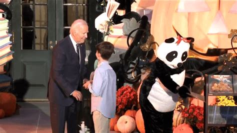 First Lady Jill Biden Rocks Panda Bear Costume At White House Trick Or