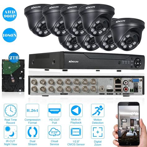 Kkmoon Ch Cctv System N Ahd Cctv Dvr Pcs P Motion Detection