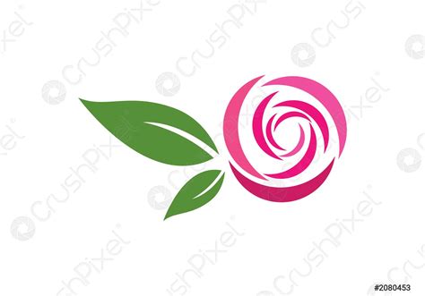 Rose flower Logo - stock vector 2080453 | Crushpixel