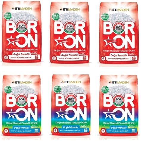 Boron Toz Çamaşır Deterjanı Matik 6 x 4 kg Renkli 3 lü Beyaz Fiyatı