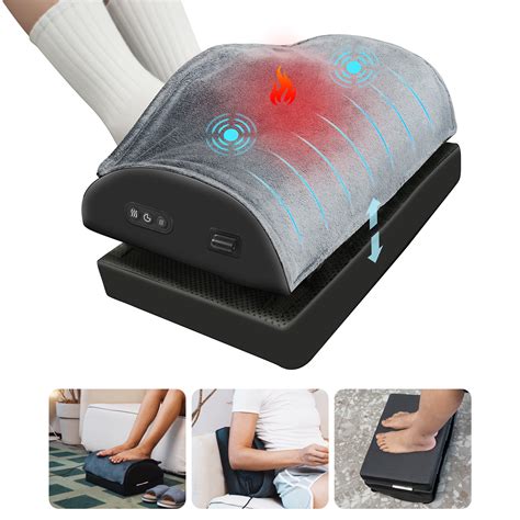 Snailax Electric Foot Massager With Heat Vibration Adjustable Height