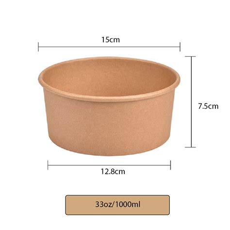 Ecogate Oz Ml Kraft Paper Bowl Pcs Chef S Depot