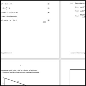 Term Grade Mathematics Investigation Control Test