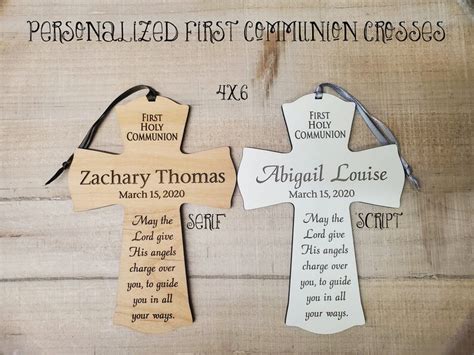 First Communion Cross Personalized First Communion Cross - Etsy