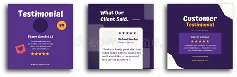 Modern And Creative Client Testimonial Social Media Post Design