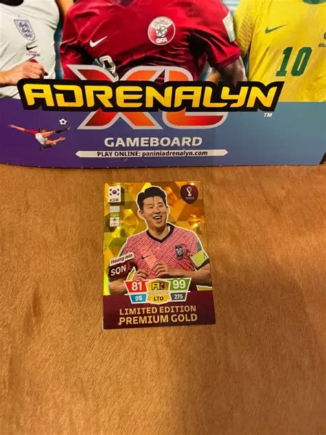 COUPE DU MONDE Panini Qatar 2022 Heung min Son Premium Or Édition