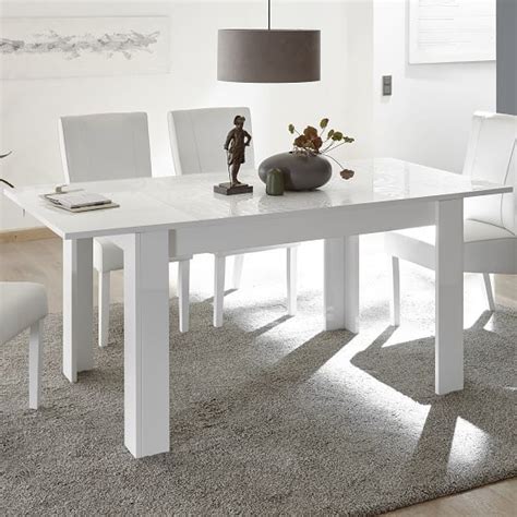 Ardent Extendable Dining Table Rectangular In White High Gloss ...