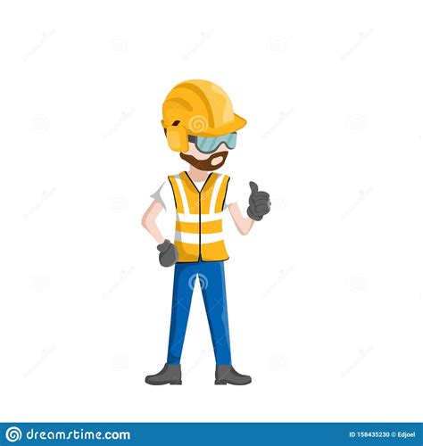 Worker With His Personal Protective Equipment Stock Vector