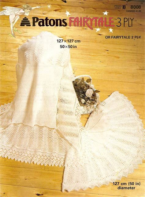 PDF Knitting Pattern, Lacy Baby Shawls, Fairytale, 2/3 Ply, Christening Shawl, Heirloom, Instant ...