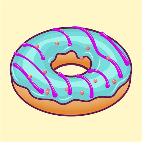 Premium Vector Cute Delicious Doughnut Cartoon Icon Illustrationfood Logo Vector Icon