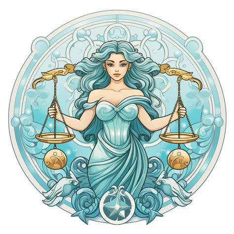 Premium Ai Image Zodiac Sign Of Libra With A Beautiful Woman Holding