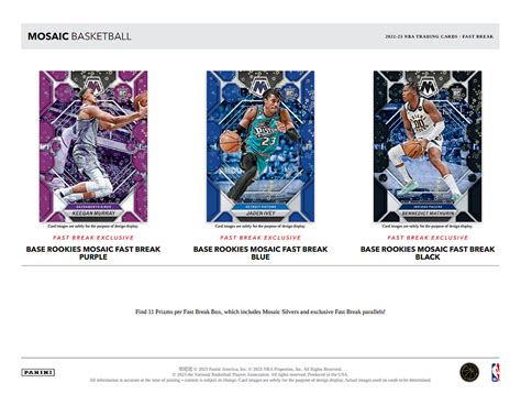 2022 23 NBA Panini Mosaic Fast Break