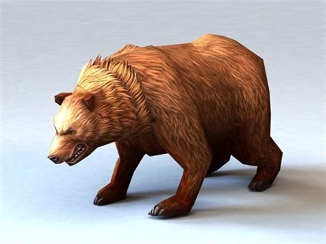 Медведь Кадьяк Бесплатная 3d Модель - .Max, .Vray - Open3dModel