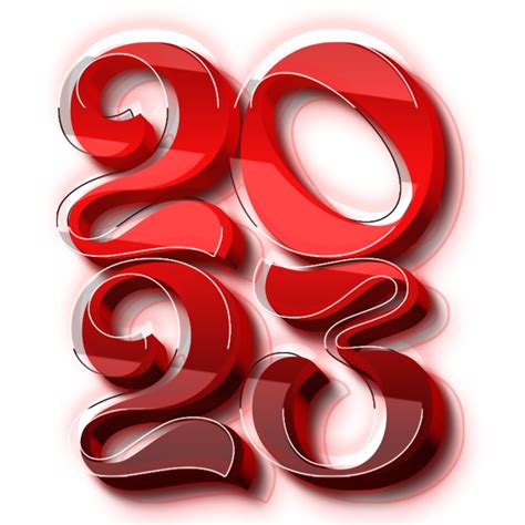 2023 Red Creative Annual Font Clipart Transparent Background 16589236 Png