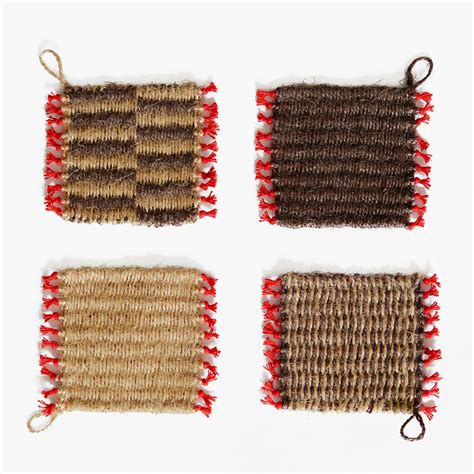 Handwoven Coasters Tahini Set Of Four Bao Official Site