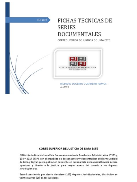 Fichas Tecnicas De Series Documentales Pdf