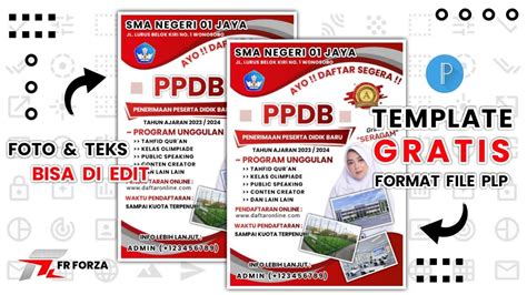 Free Plp Pixellab Desain Brosur Ppdb Penerimaan Peserta Didik Baru