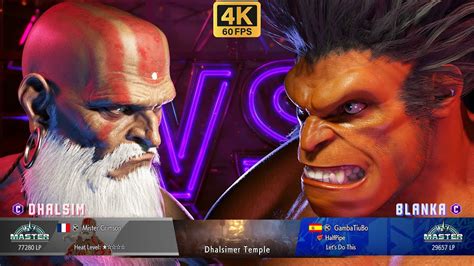 Sf Mister Crimson Dhalsim Vs Gambatiubo Blanka K Action