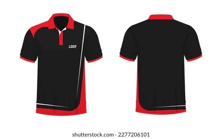 T-shirt Polo Red Black Template Design Stock Vector (Royalty Free ...