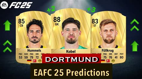 EAFC 25 DORTMUND PLAYER RATINGS FIFA 25 Ft Kobel Hummels