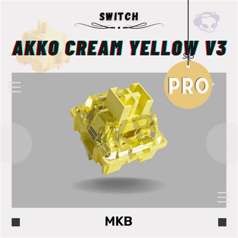 Akko Cream Yellow V3 Pro Linear Switch For Mechanical Or Gaming