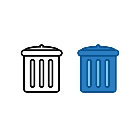 Trash Can Logo Icon Illustration Colorful And Outline 21003156 Vector