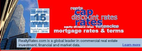 Cap Rates Commercial Real Estate Capitalization Rates Mortage Rates