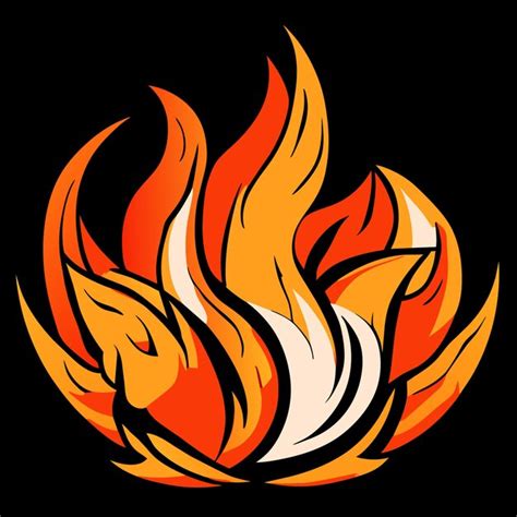 Premium Vector Realistic Burning Fire Flames With Smoke