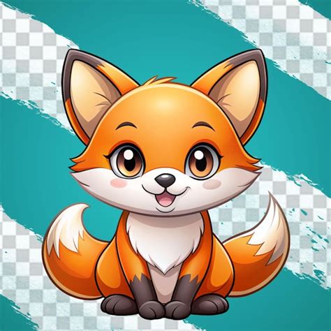 Un Renard De Dessin Anim Sur Fond Blanc Psd Premium G N R Base Dia