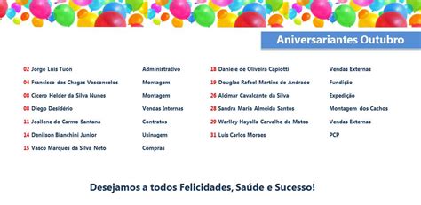 Aniversariantes Outubro 2017 AZ Armaturen Blog