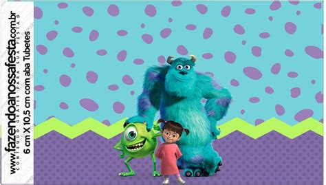 Rótulo Tubetes Monstros SA Fazendo a Nossa Festa Monsters inc Art