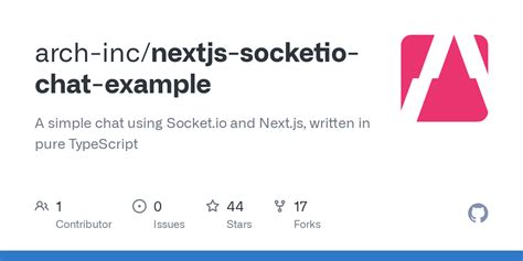 Github Arch Inc Nextjs Socketio Chat Example A Simple Chat Using