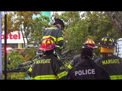 Pair Rescued From Vehicle After Tree Falls On It By Margate Fire Rescue