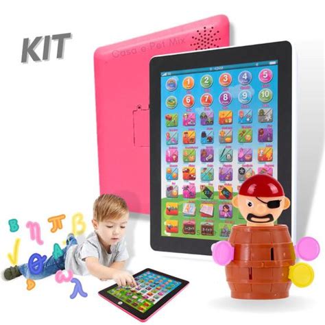 Tablet Educacional Brinquedo Interativo Mini Pula Pirata Art Brink