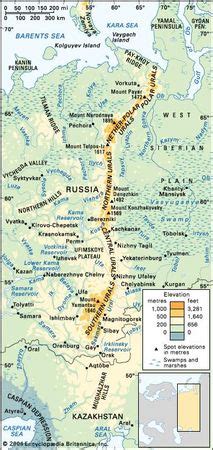 Ural Mountains | Location, Map, Highest Peak, & Facts | Britannica.com