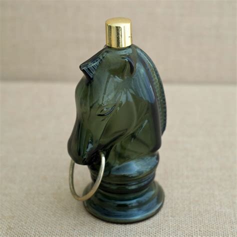 Vintage Glass Horse Head Cologne Bottle Avon Collectible Etsy