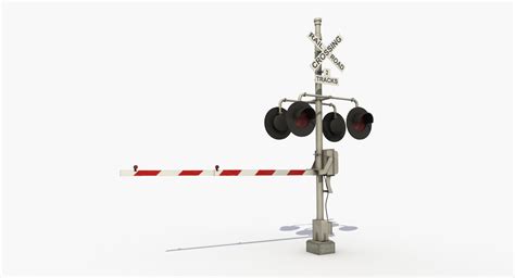 Railroad Crossing Gate 3D Model $39 - .fbx .obj .max - Free3D