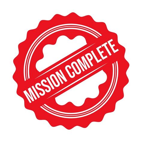 Premium Vector Mission Complete Rubber Stamp Design Art Illustration