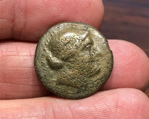 Bc Ancient Greek Coin Of Kyme Aeolis Showing An Amazon