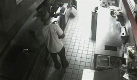 Watch Alleged Burglar Grills Burger Inside Closed Restaurant