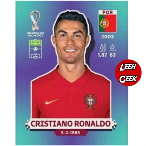 Figurinha Cristiano Ronaldo POR18 Qatar 2022 Panini Shopee Brasil