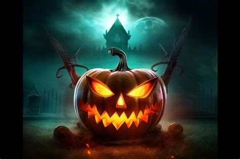 Premium Photo Scary Jack O Lantern Halloween Pumpkin