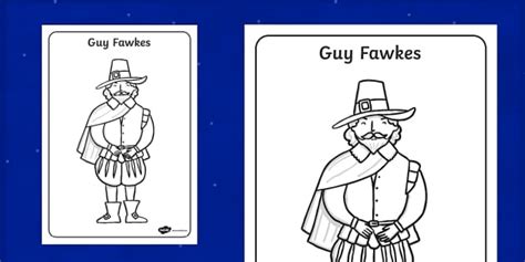 Guy Fawkes Pictures Colouring Activity Lehrer Gemacht