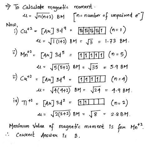 Which Among The Following Ions Has Maximum Value Of Magnetic Moment