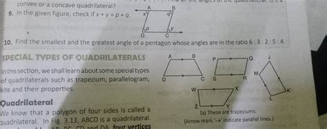 Convex Or A Concave Quadrilateral9 In The Given Figure Check If X Y P